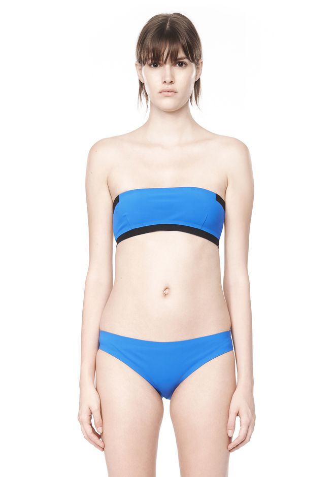 Alexander Wang Two Tone Reversible Bandeau Bikini Top Swimwear