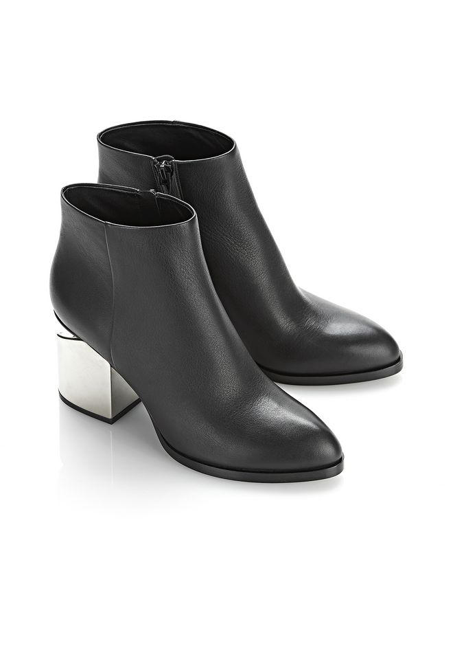 metal heel booties
