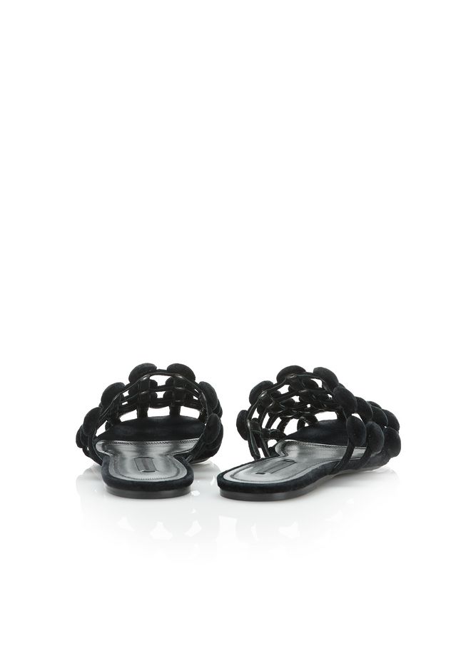 Alexander Wang âAMELIA VELVET SLIDE â âFLATSâ | Official Site