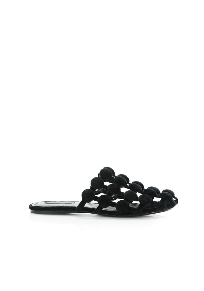 Alexander Wang âAMELIA VELVET SLIDE â âFLATSâ | Official Site