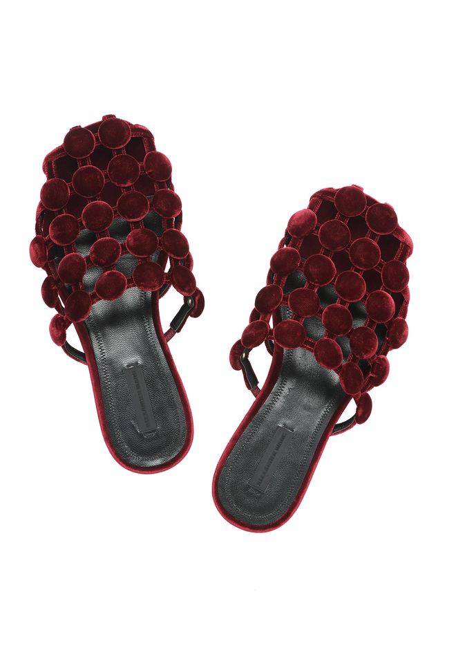 Alexander Wang âAMELIA VELVET SLIDE â âFLATSâ | Official Site
