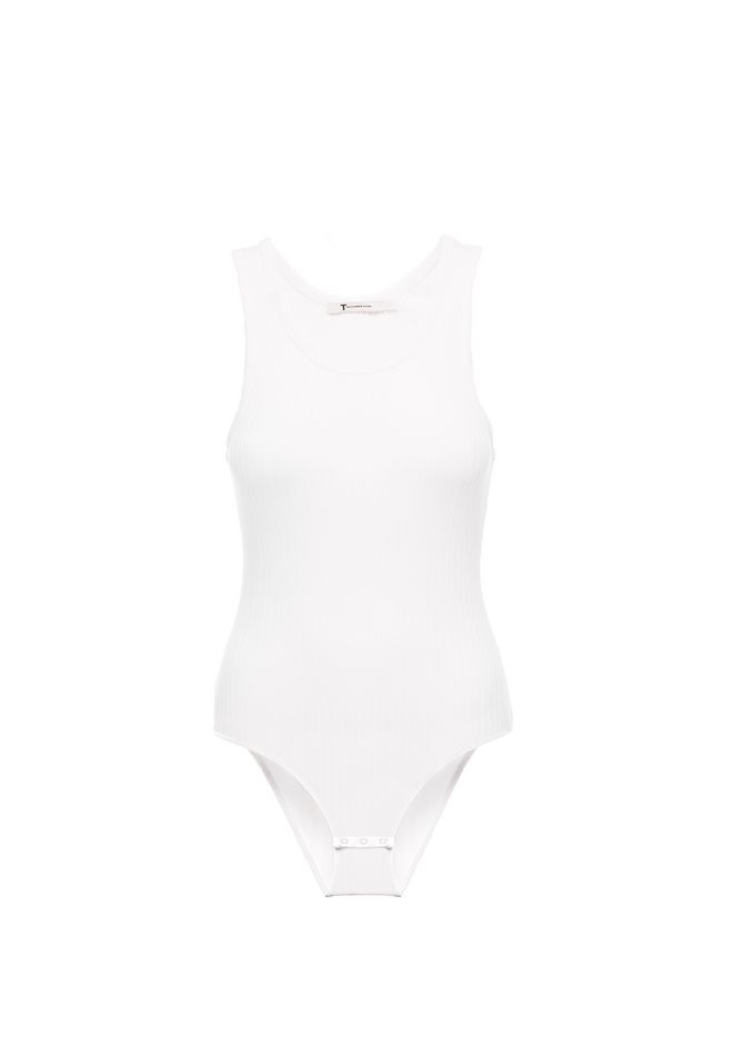 Alexander Wang ‎SLEEVELESS RIBBED BODYSUIT ‎ ‎TOP‎ Official Site