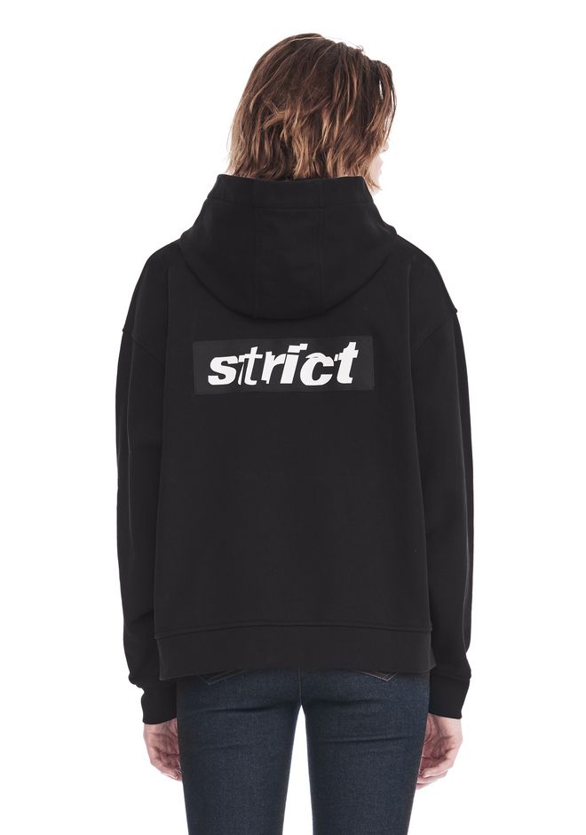 Alexander Wang ‎EXCLUSIVE OVERSIZED HOODIE WITH STRICT PATCH ‎ ‎TOP