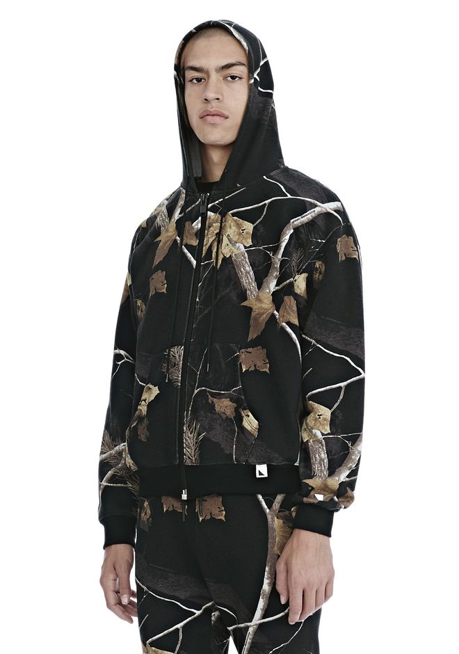 Alexander Wang ‎WINTER CAMO FLEECE ZIP UP HOODIE ‎ ‎HOODIE‎ | Official Site