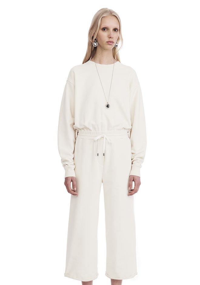 Alexander Wang ‎DRY FRENCH TERRY LONG SLEEVE TIE BACK JUMPSUIT ‎ ‎TOP ...