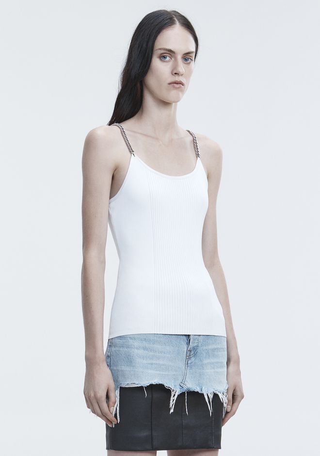 Alexander Wang ‎TANK WITH CHAIN STRAPS ‎ ‎TOP‎ Official Site