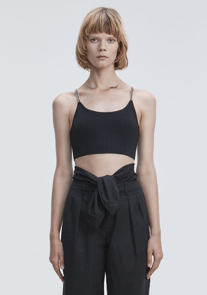 Alexander Wang ‎BRA TOP WITH CHAIN STRAPS ‎ ‎TOP‎ | Official Site