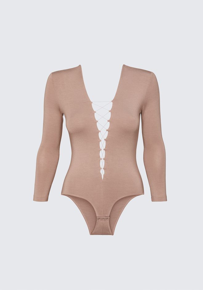 Alexander Wang ‎lace Up Bodysuit ‎ ‎top‎ Official Site