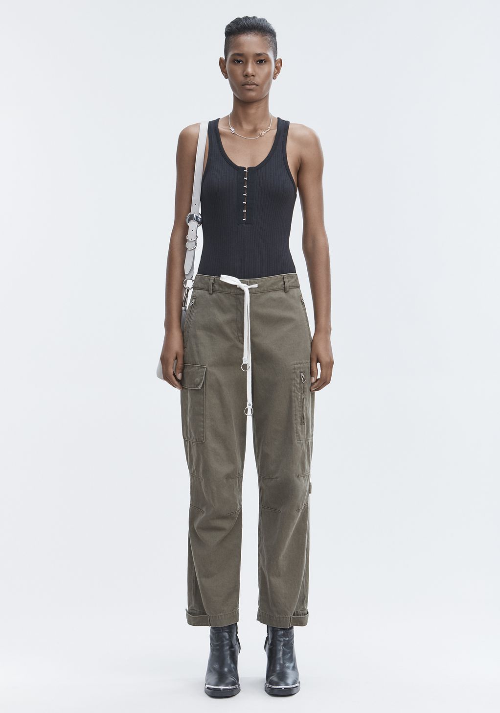 Alexander Wang ‎RIBBED BODYSUIT ‎ ‎TOP‎ | Official Site