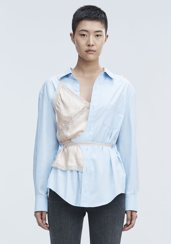 alexander wang deconstructed cotton shirt