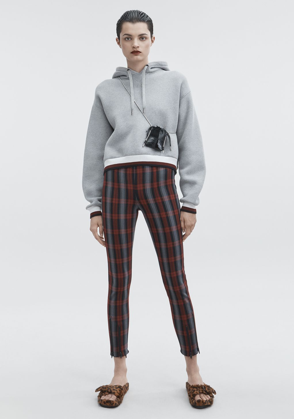 Alexander Wang ‎DENSE FLEECE HOODIE ‎ ‎TOP‎ Official Site