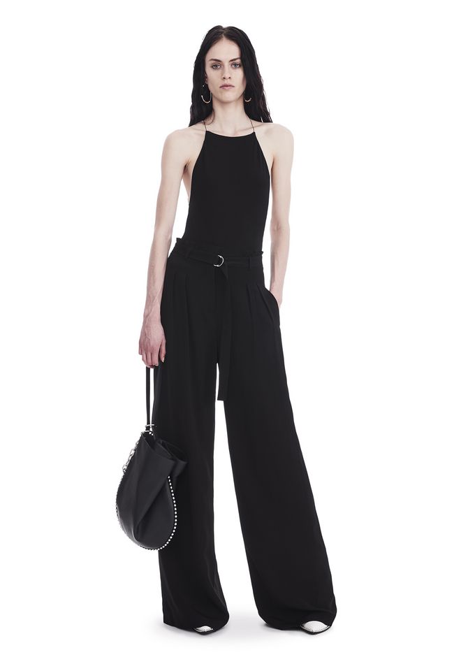 Alexander Wang ‎HIGH WAISTED SUIT PANTS WITH BELT ‎ ‎PANTS‎ | Official Site