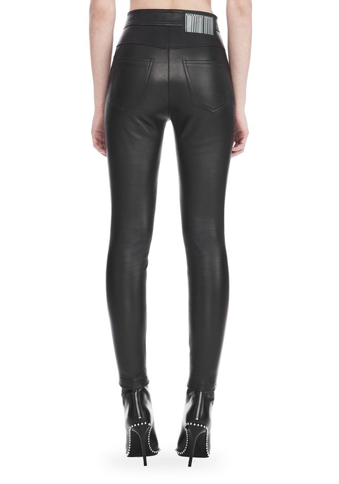 Alexander Wang ‎HIGH WAISTED LEATHER LEGGINGS WITH MULTI SNAP DETAIL ...