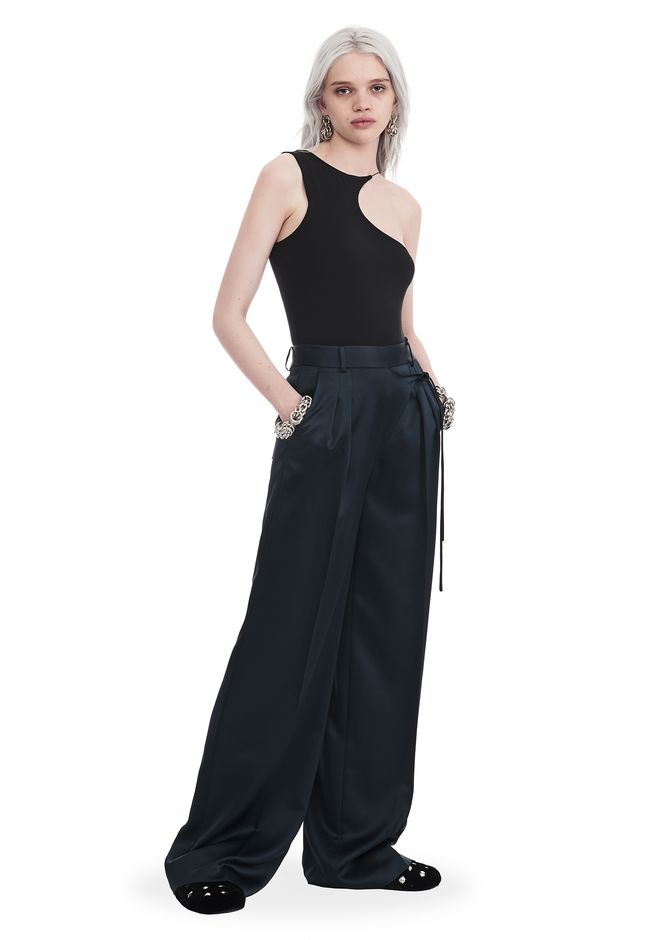 Download Alexander Wang ‎SATIN SUITING WIDE LEG WRAP FRONT PANTS ...