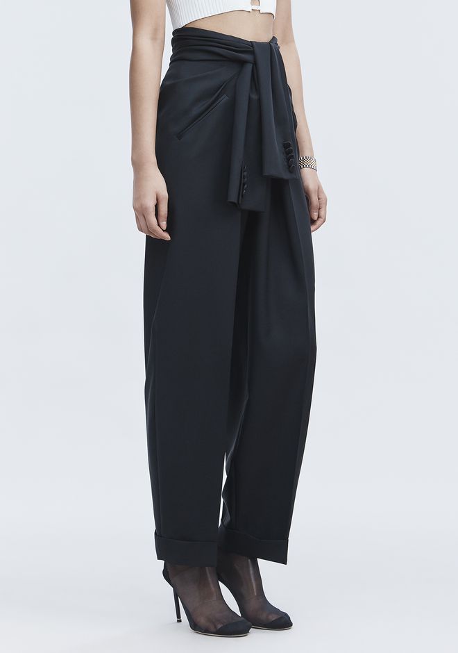 tie front pants