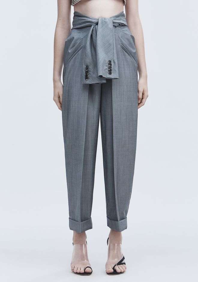 tie front pants