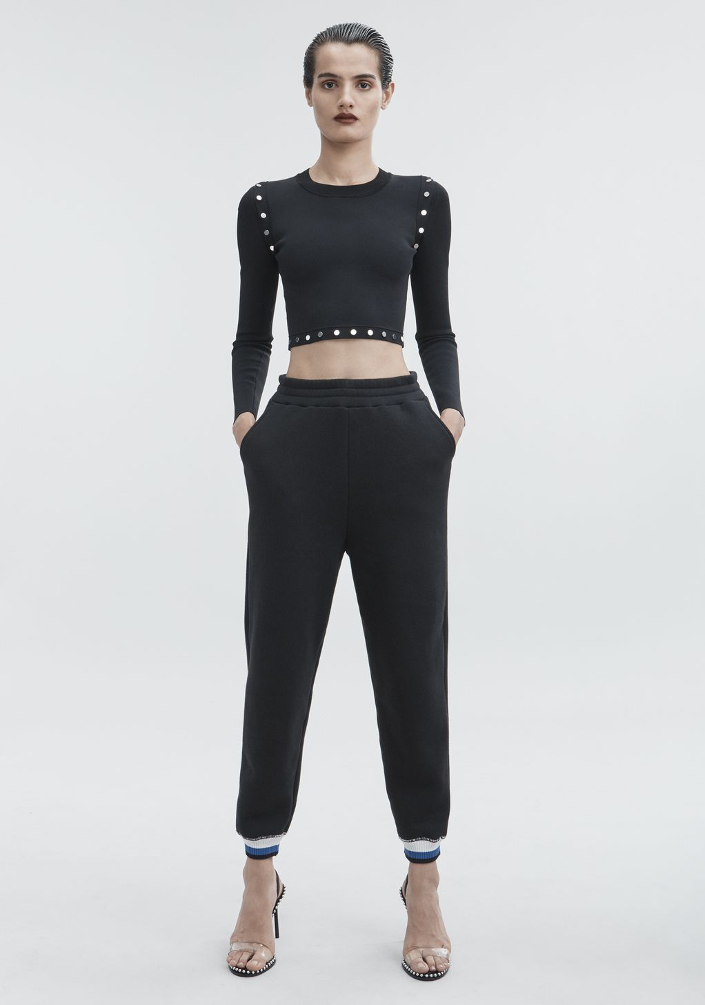 pink alexander wang sweatpants