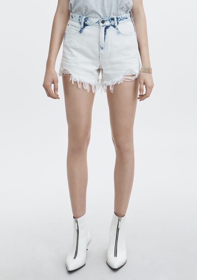 Alexander Wang ‎BITE SIDE ZIP SHORTS ‎ ‎DENIM‎ Official Site