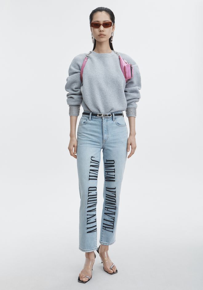 alexander wang embroidered jeans