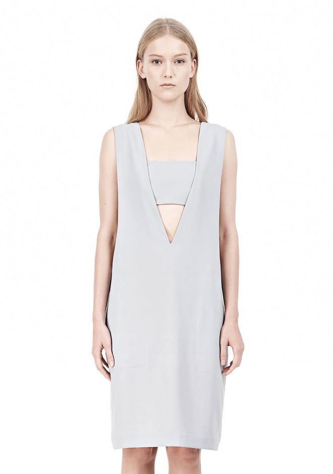 poly material short gown