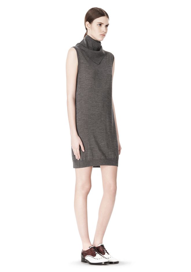 Alexander Wang ‎TUNIC WITH ZIP BANDANA ‎ ‎KNIT DRESS‎ Official Site
