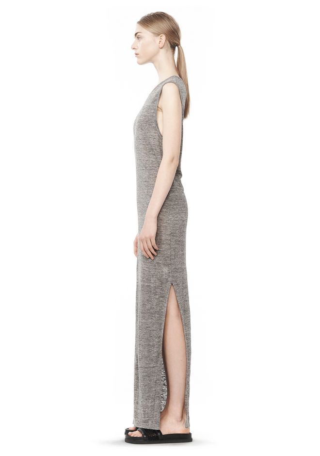 Alexander Wang ‎LONG LINEN JERSEY MUSCLE DRESS ‎ ‎KNIT DRESS ...