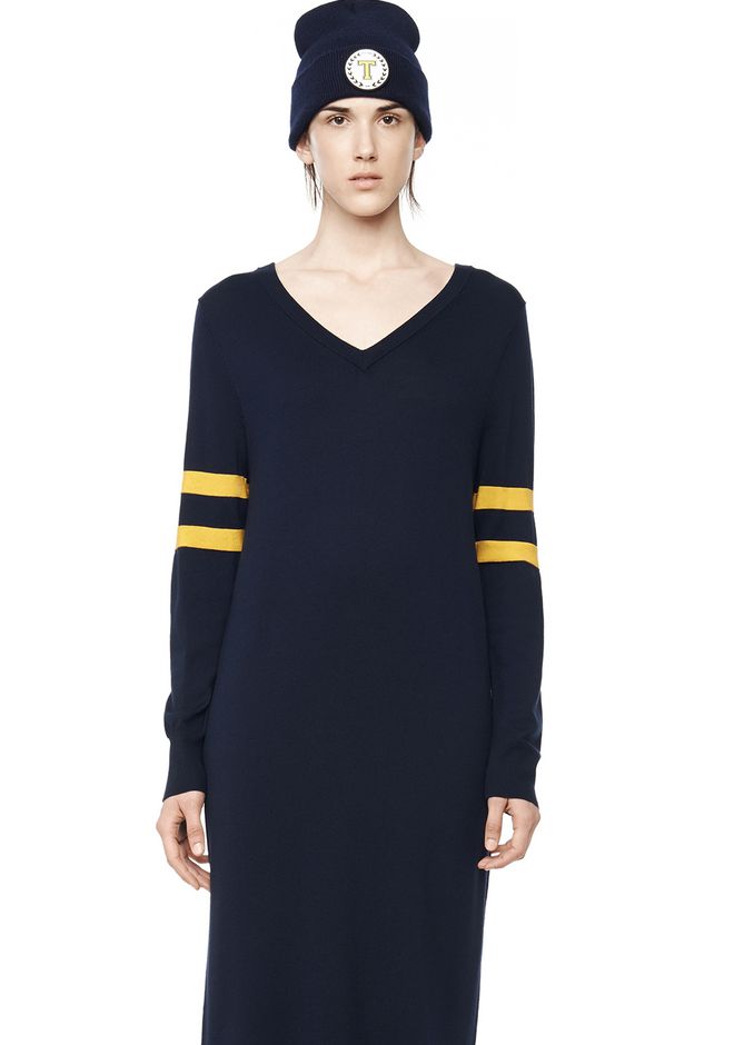 Alexander Wang ‎RUGBY KNIT COLUMN DRESS ‎ ‎Long Dress‎ Official Site