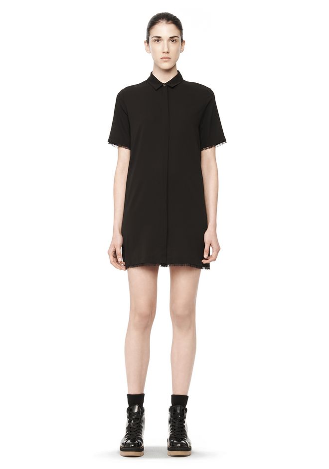 Alexander Wang ‎SILK COLLARED SHIRT DRESS ‎ ‎Short Dress‎ | Official Site