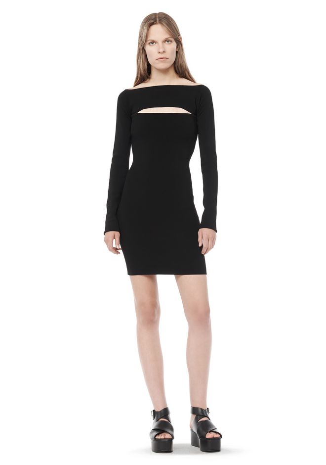 Alexander Wang ‎LONG SLEEVE BANDEAU DRESS ‎ ‎Short Dress‎ | Official Site