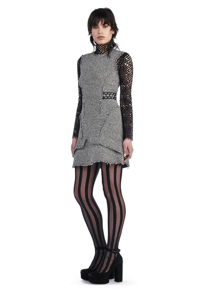 Alexander Wang ‎FITTED TWEED PEPLUM DRESS ‎ ‎Short Dress‎ | Official Site