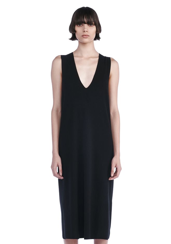 Alexander Wang ‎DEEP V NECK SLEEVELESS DRESS ‎ ‎Long Dress‎ | Official Site