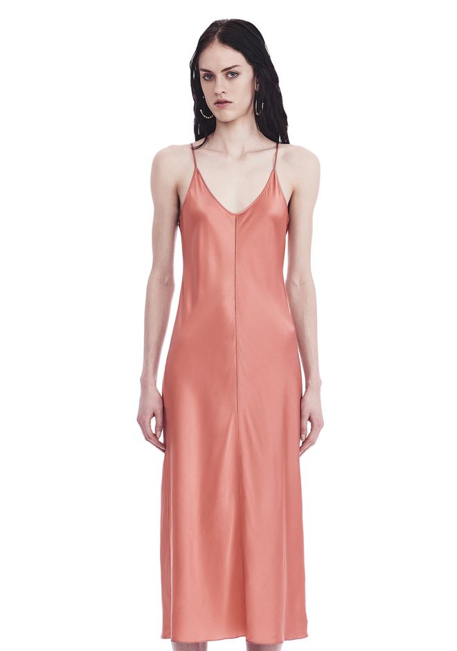 Alexander Wang ‎SILK CHARMEUSE SLIP DRESS ‎ ‎3/4 Length Dress ...