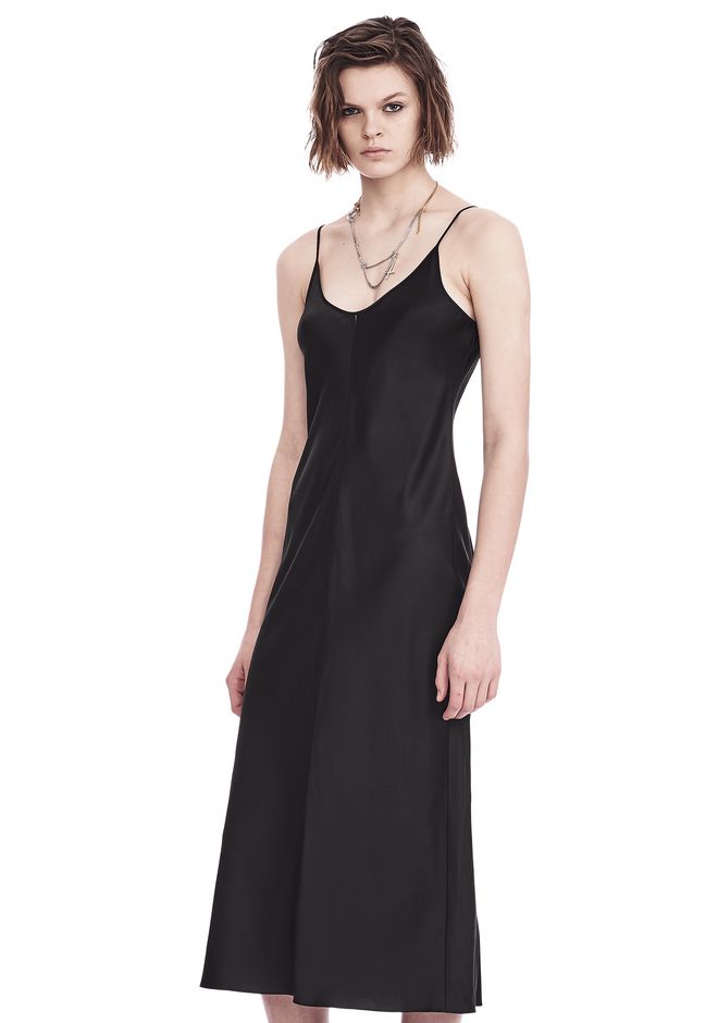 Alexander Wang ‎SILK CHARMEUSE SLIP DRESS ‎ ‎3/4 Length Dress ...