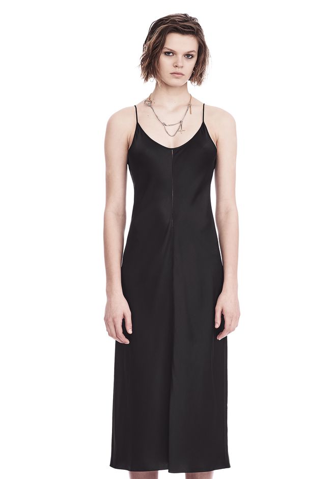Alexander Wang ‎SILK CHARMEUSE SLIP DRESS ‎ ‎3/4 Length Dress ...