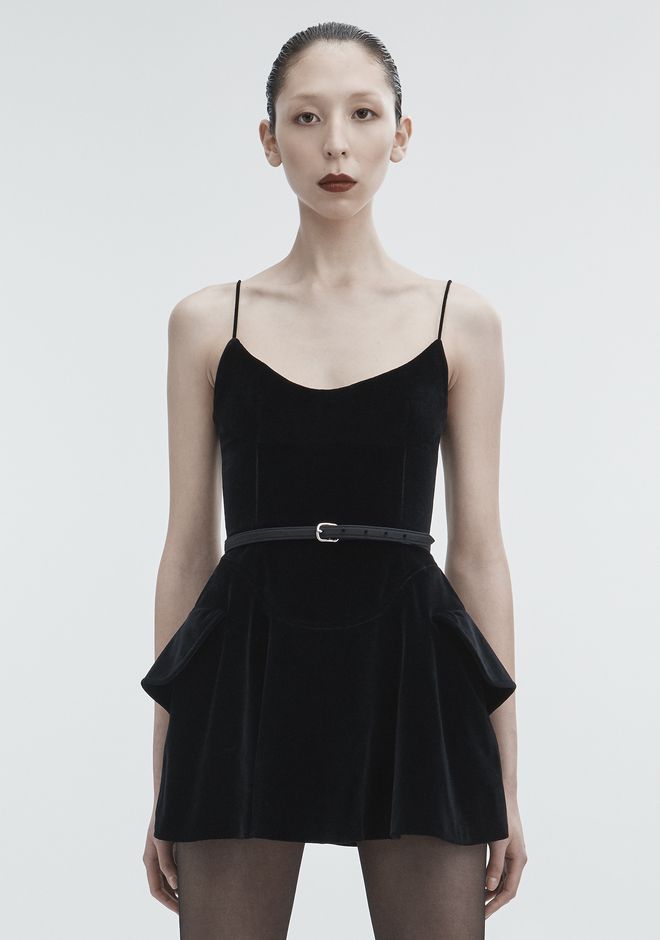 Alexander Wang ‎VELVET MINI DRESS ‎ ‎Short Dress‎ | Official Site
