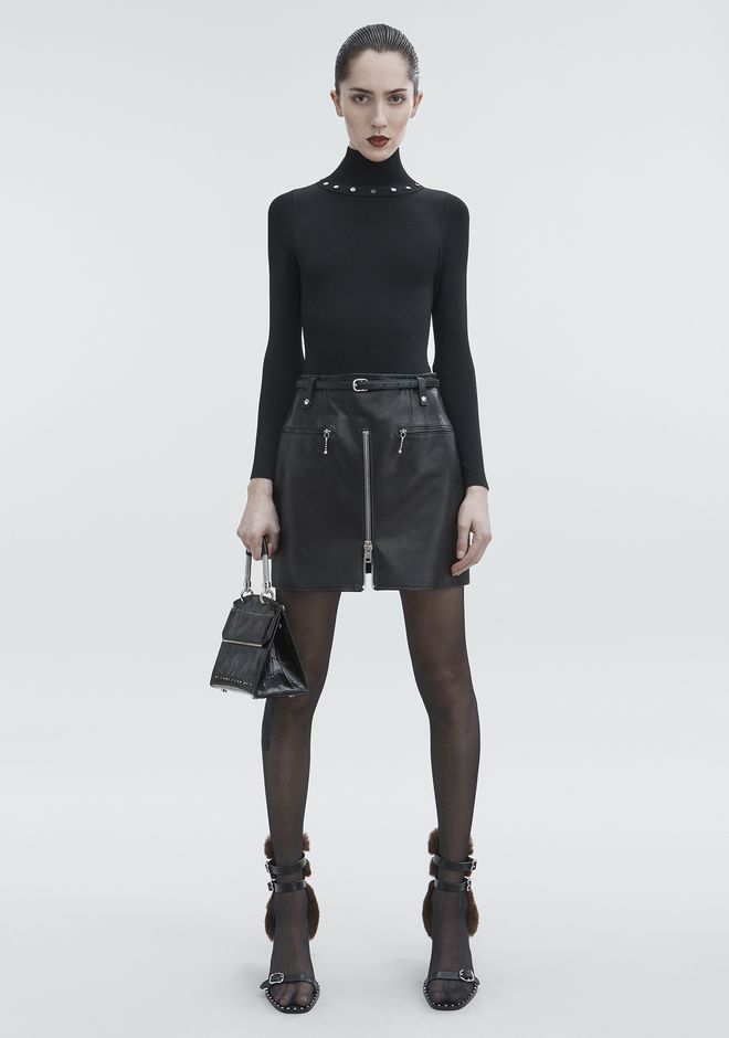 Alexander Wang ‎MOTO SKIRT ‎ ‎SKIRT‎ | Official Site