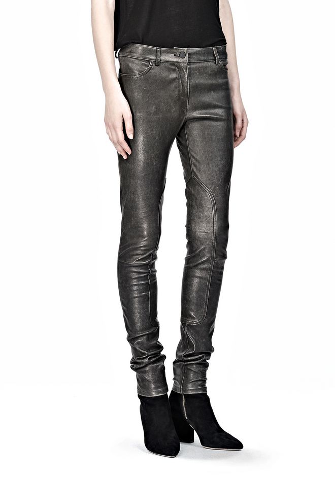 Alexander Wang ‎DISTRESSED STRETCH LEATHER JEANS ‎ ‎PANTS‎ Official Site