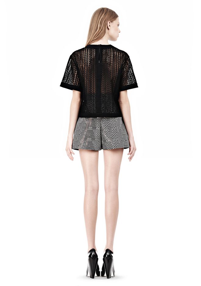 Alexander Wang ‎A LINE SHORT WITH SEAMED IN POCKET ‎ ‎SHORTS‎ |Official