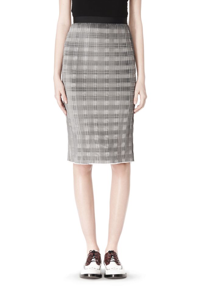 Alexander Wang ‎PLEATED SKIRT WITH RAW EDGE FINISH ‎ ‎SKIRT‎ Official