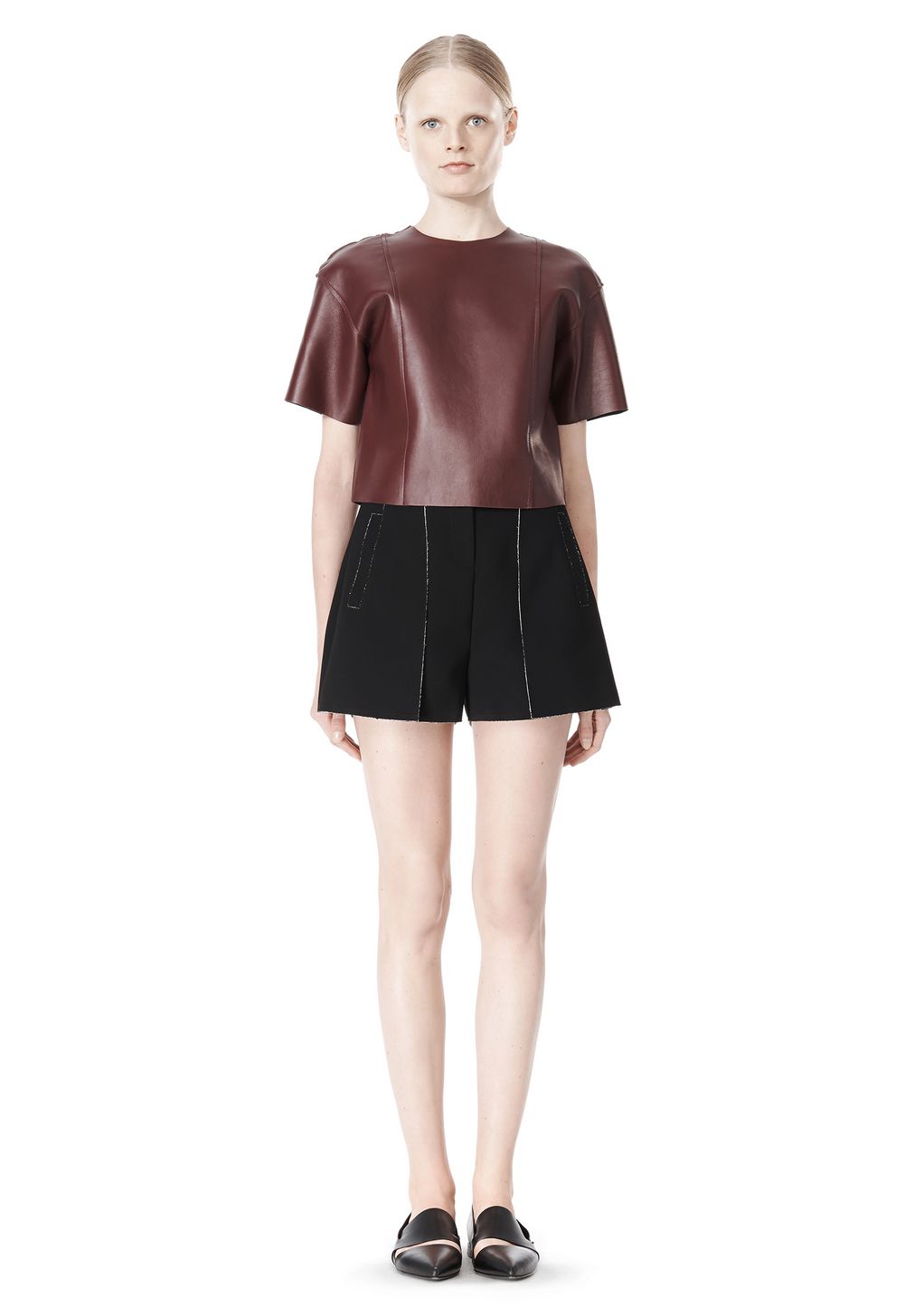 pink alexander wang shorts
