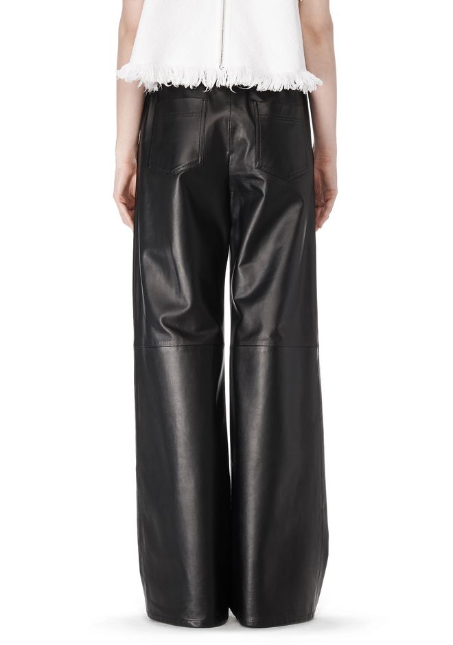 faux leather palazzo pants