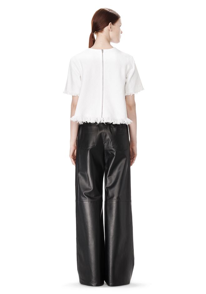 faux leather palazzo pants