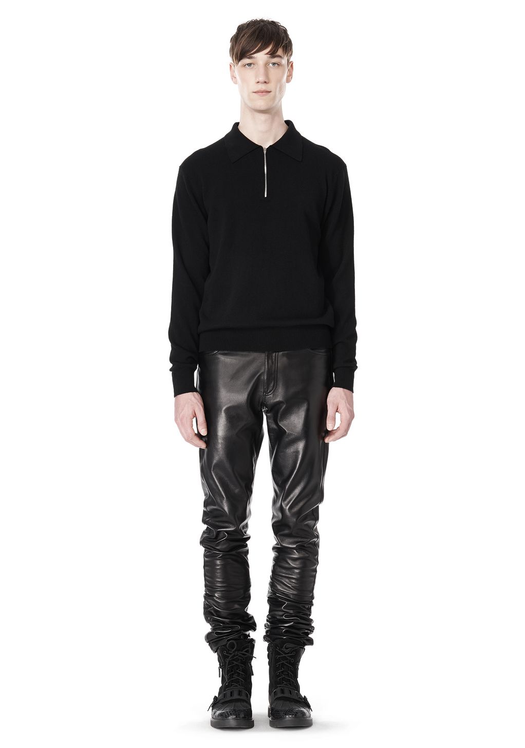 Alexander Wang ‎GATHERED LEATHER JEANS ‎ ‎PANTS‎ | Official Site