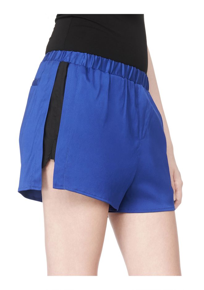Alexander Wang ‎SILK SHORTS WITH POPLIN INSERTS ‎ ‎SHORTS‎ | Official Site