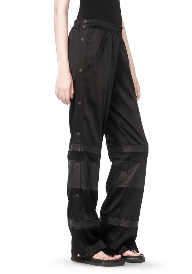 satin track pants