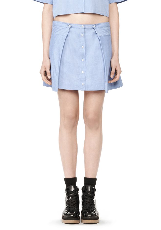 Alexander Wang ‎OXFORD MINI SKIRT ‎ ‎SKIRT‎ Official Site