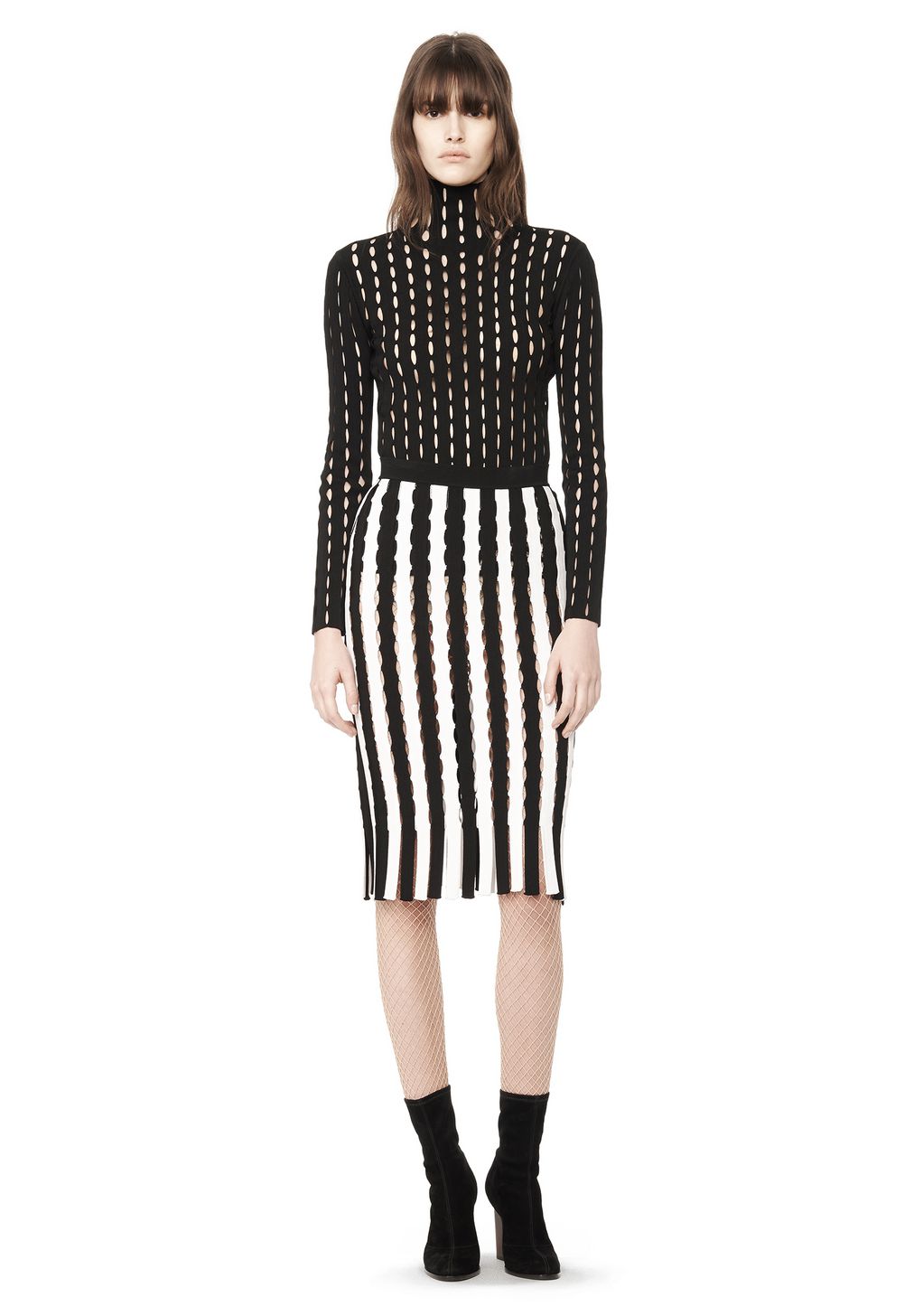 Alexander Wang ‎EXCLUSIVE STRIPED FITTED PENCIL SKIRT ‎ ‎SKIRT