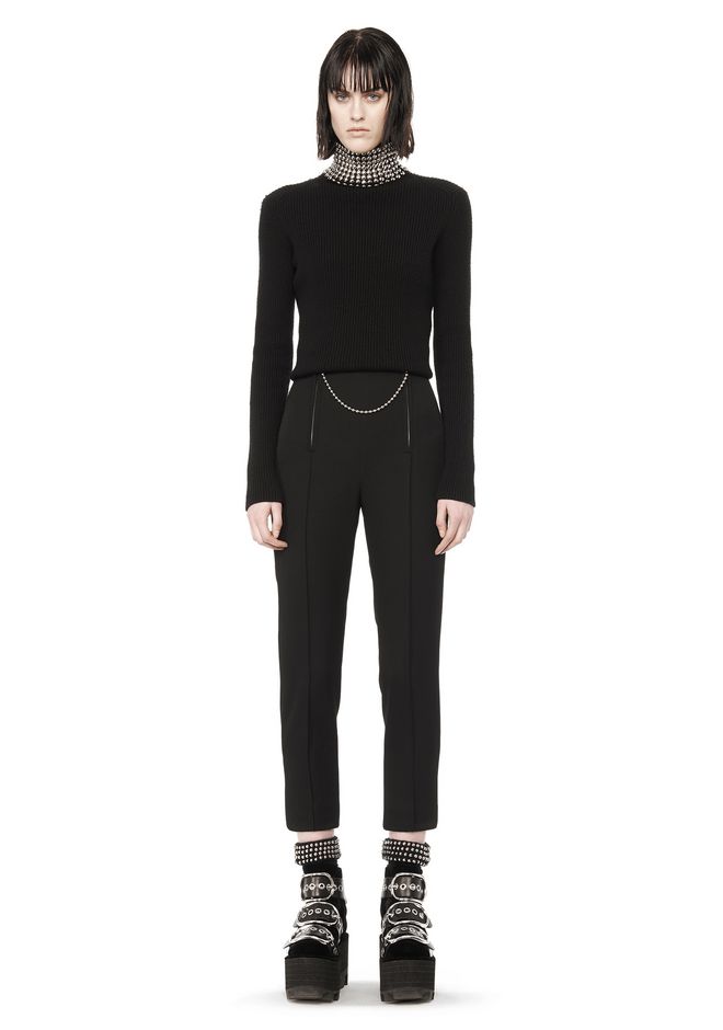 Alexander Wang ‎RUNWAY SLIM FIT PANTS WITH BALLCHAIN ZIPPERS ‎ ‎PANTS ...