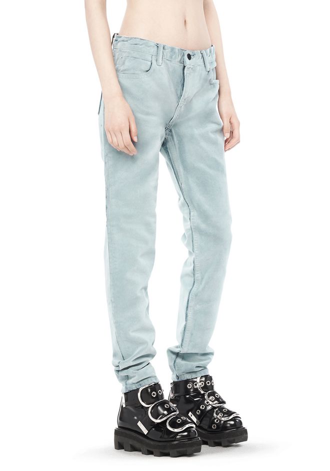 Alexander Wang ‎WANG 002 FLOCKED RELAXED FIT ‎ ‎DENIM‎ | Official Site