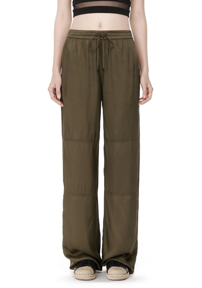 Alexander Wang ‎WASHED TWILL WIDE LEG PANTS ‎ ‎PANTS‎ | Official Site